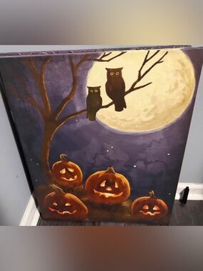 Light-Up Halloweeny Canvas Art (Set of 2) 🎃🌙